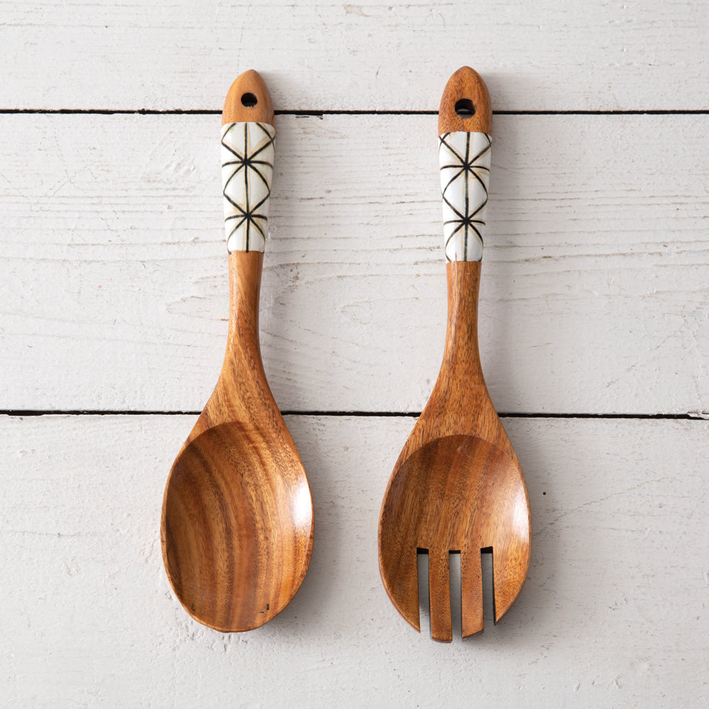 Anise Salad Server Set - Bombay Mercantile