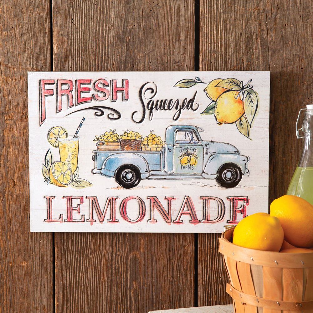 Fresh Squeezed Lemonade Wall Sign - Bombay Mercantile