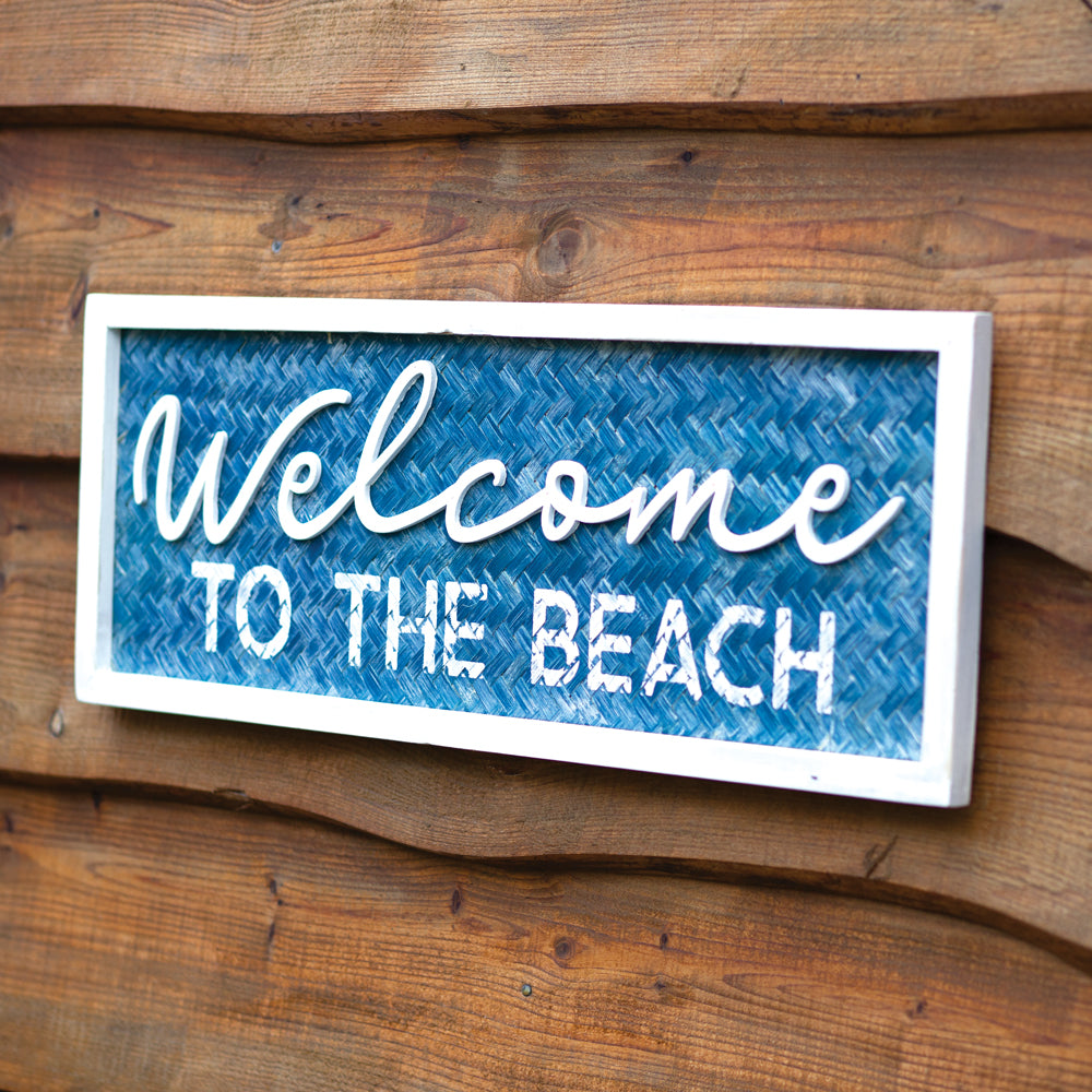 Welcome to the Beach Wall Sign - Bombay Mercantile