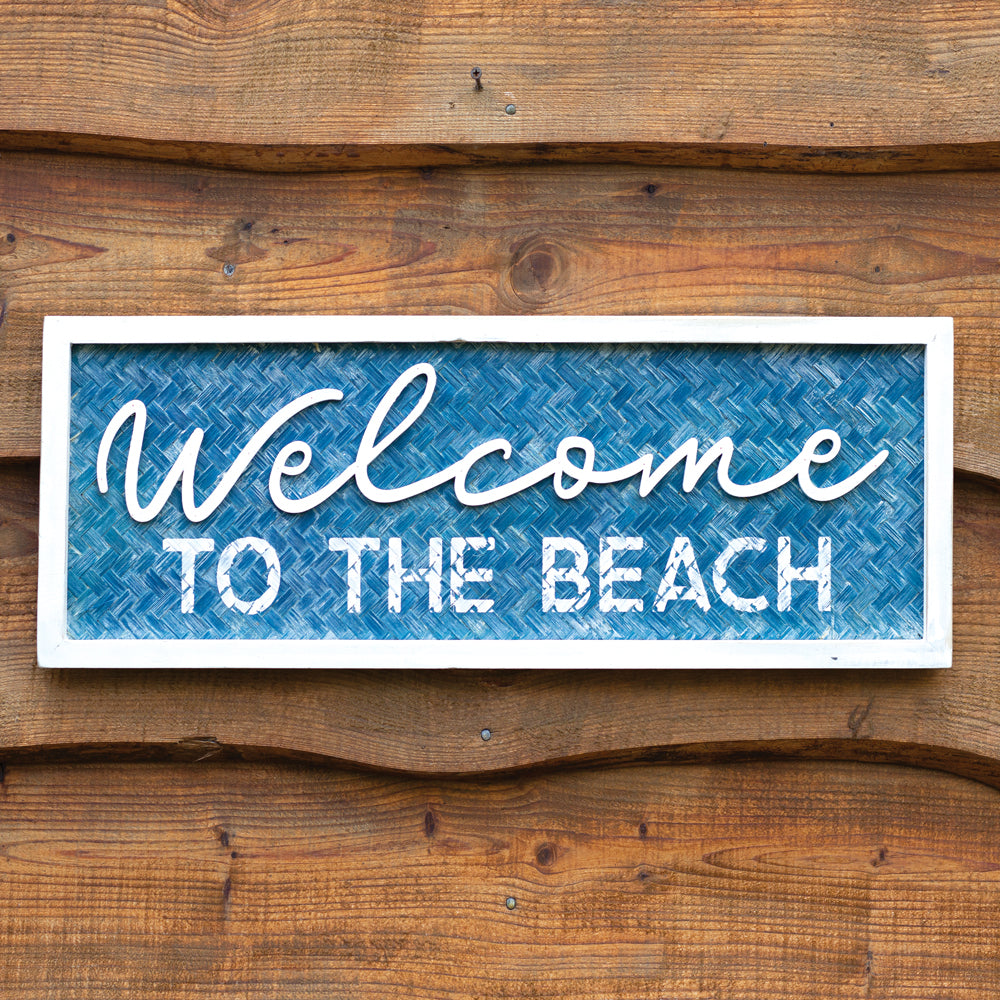 Welcome to the Beach Wall Sign - Bombay Mercantile