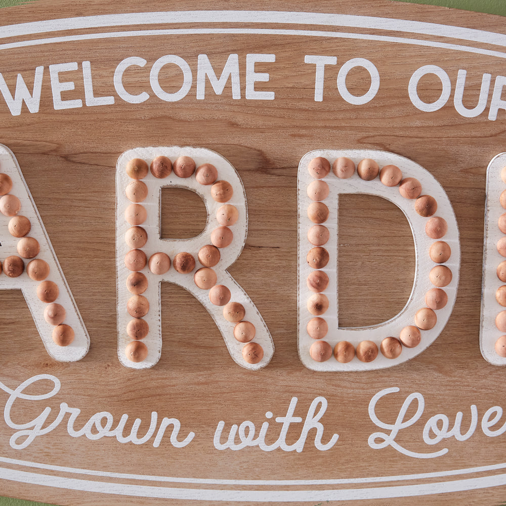 Welcome to Our Garden Wall Sign - Bombay Mercantile