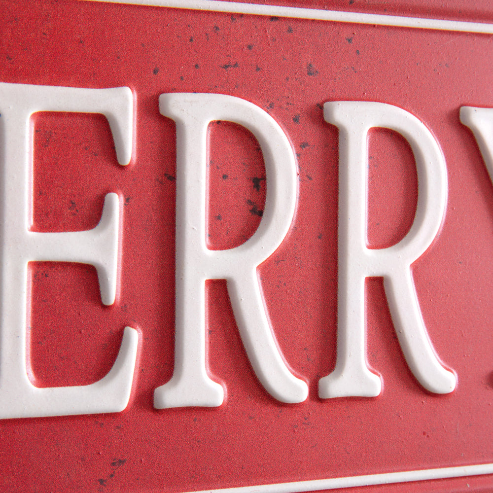 Merry Christmas Street Sign - Bombay Mercantile