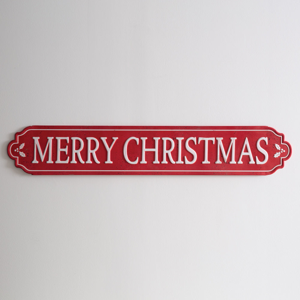 Merry Christmas Street Sign - Bombay Mercantile