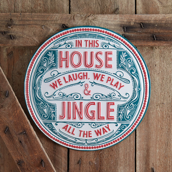 Jingle All The Way Wall Sign - Bombay Mercantile
