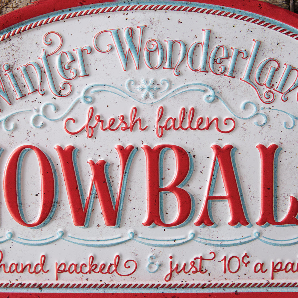 Fresh Fallen Snowballs Wall Sign - Bombay Mercantile