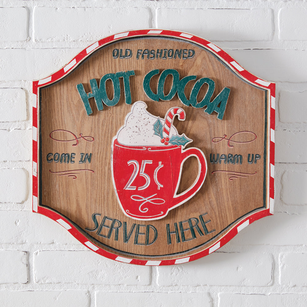 Old Fashioned Hot Cocoa Wall Sign - Bombay Mercantile