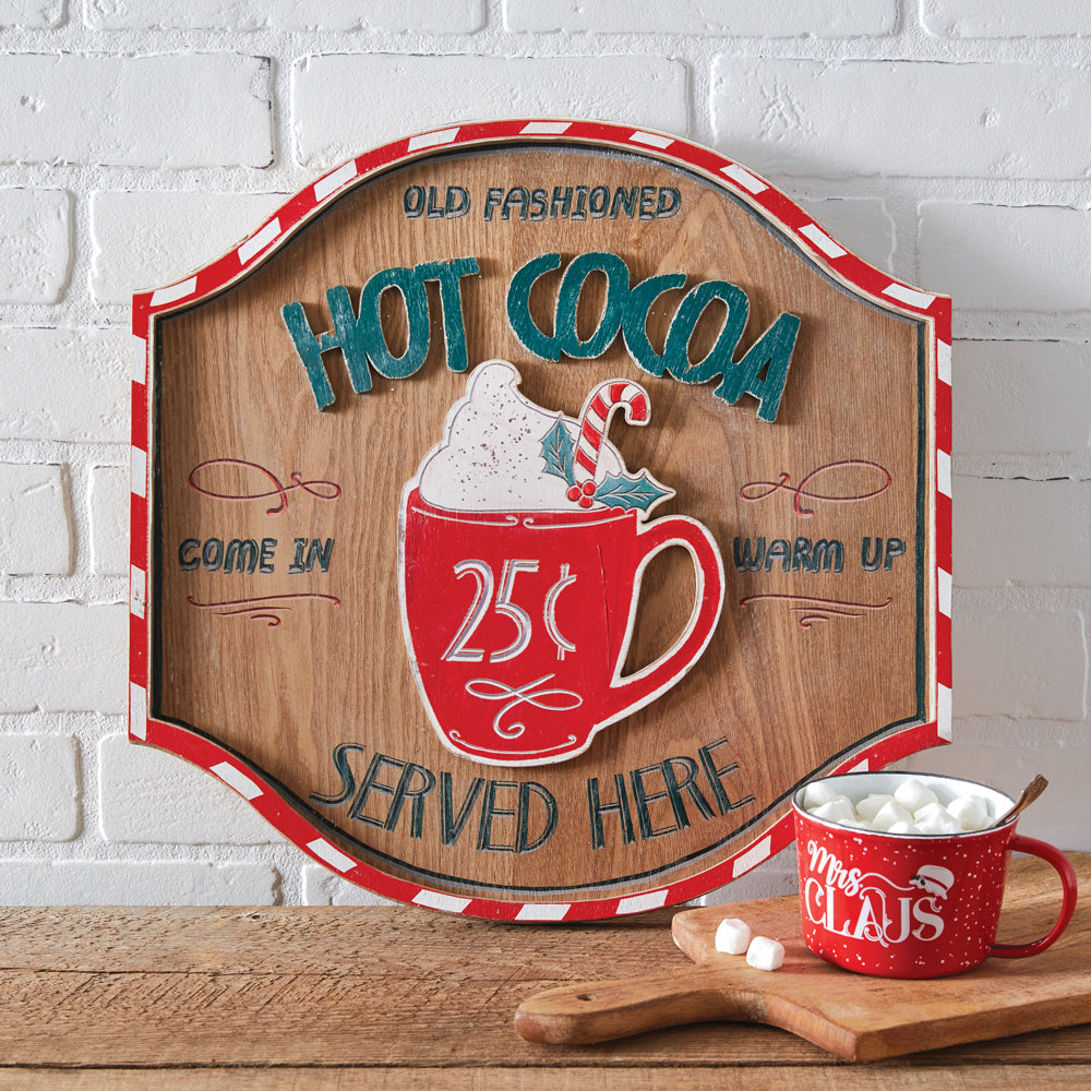 Old Fashioned Hot Cocoa Wall Sign - Bombay Mercantile