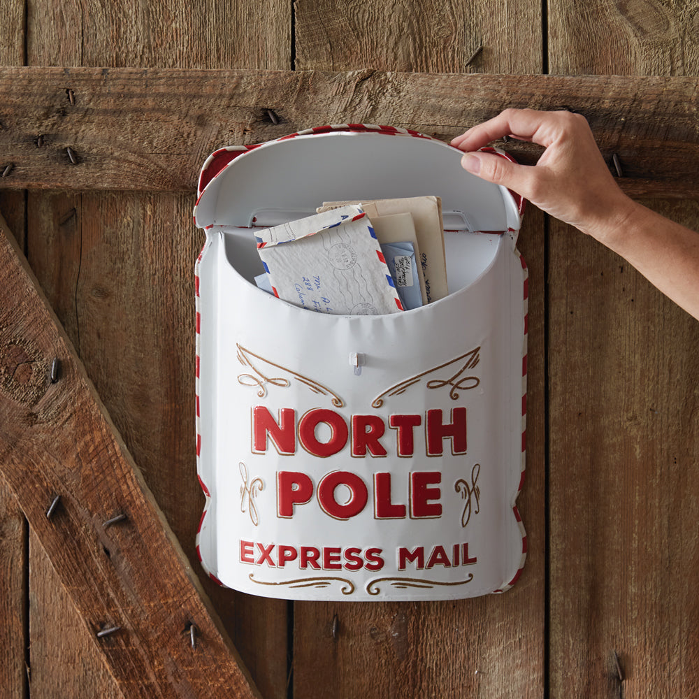 North Pole Express Mail Hanging Mailbox - Bombay Mercantile