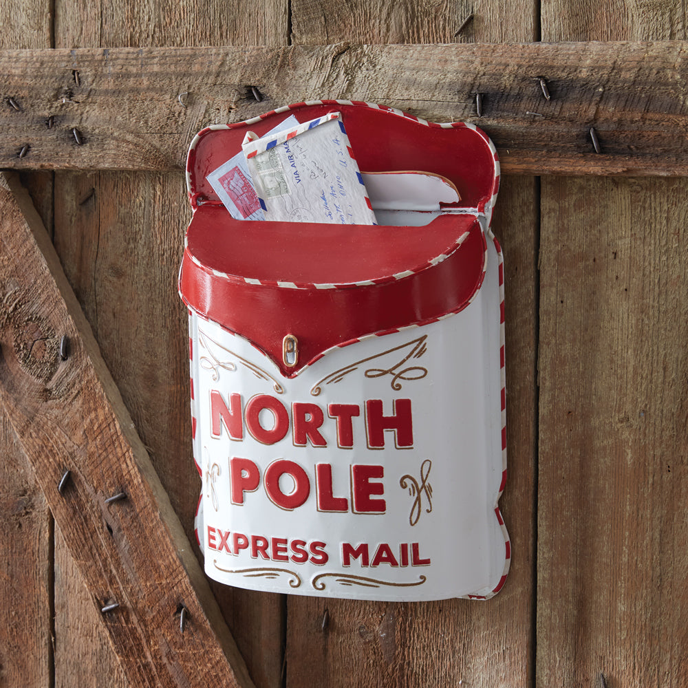 North Pole Express Mail Hanging Mailbox - Bombay Mercantile