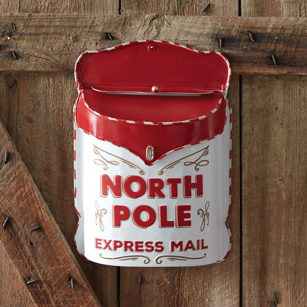 North Pole Express Mail Hanging Mailbox - Bombay Mercantile