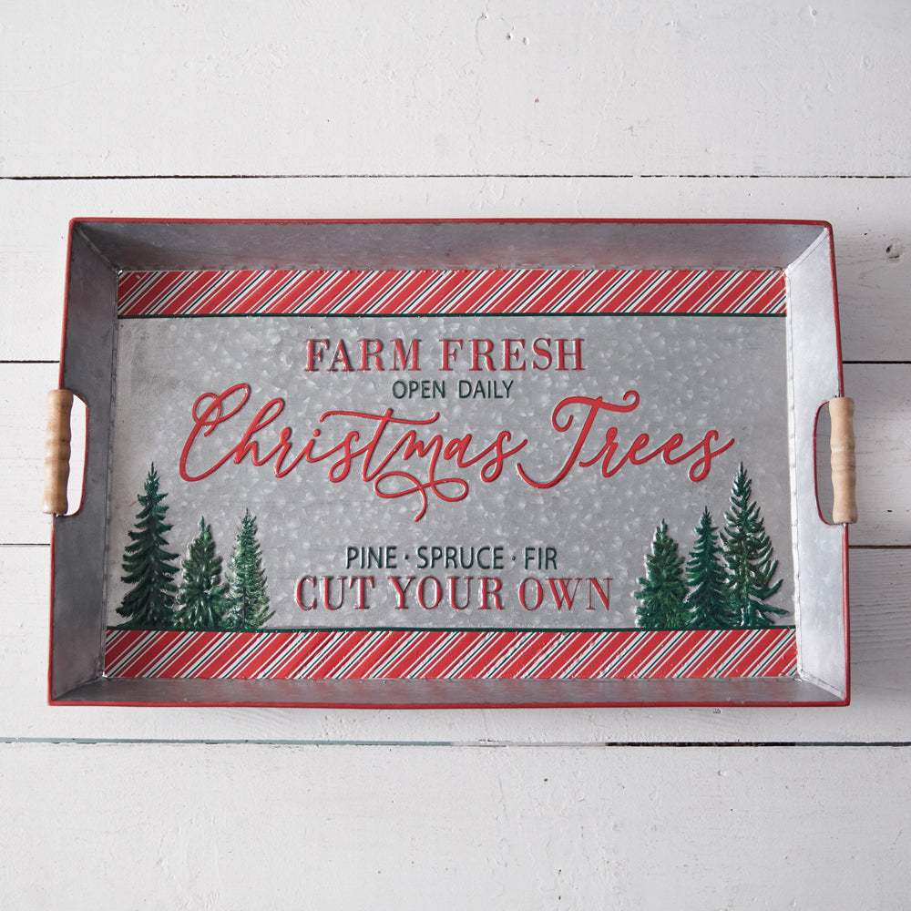 Farm Fresh Christmas Trees Tray - Bombay Mercantile