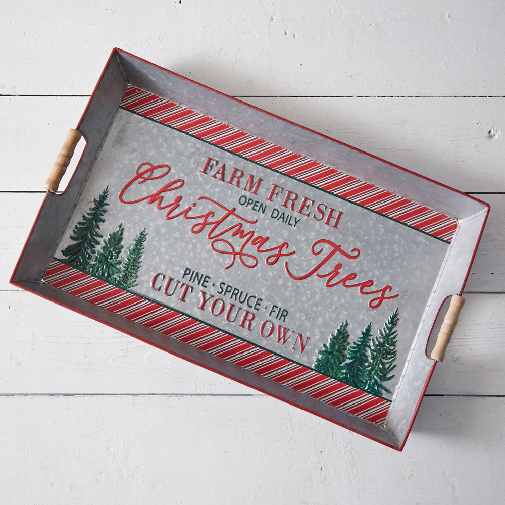 Farm Fresh Christmas Trees Tray - Bombay Mercantile