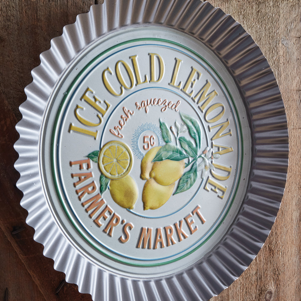 Ice Cold Lemonade Bottle Cap Sign - Bombay Mercantile