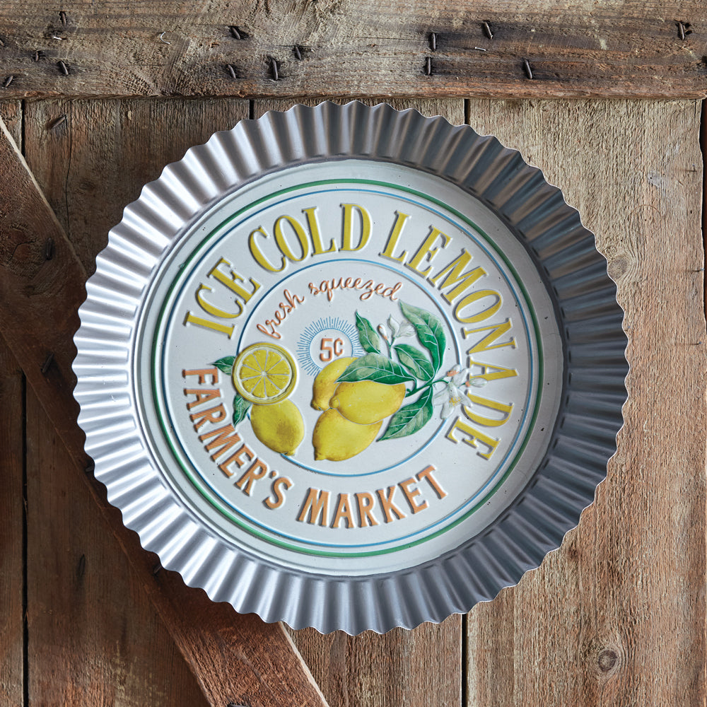 Ice Cold Lemonade Bottle Cap Sign - Bombay Mercantile