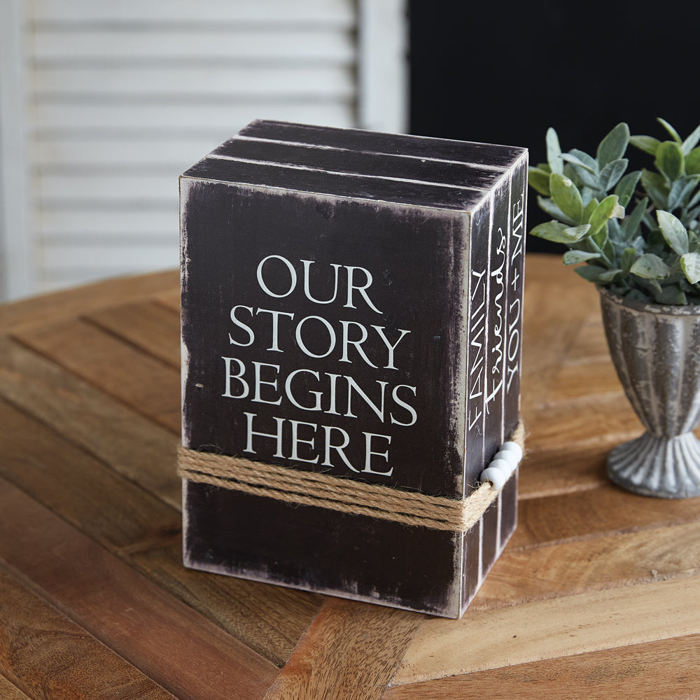 Our Story Decorative Book Stack - Bombay Mercantile