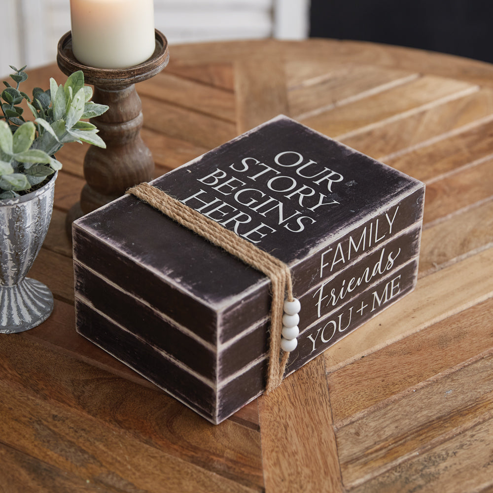 Our Story Decorative Book Stack - Bombay Mercantile