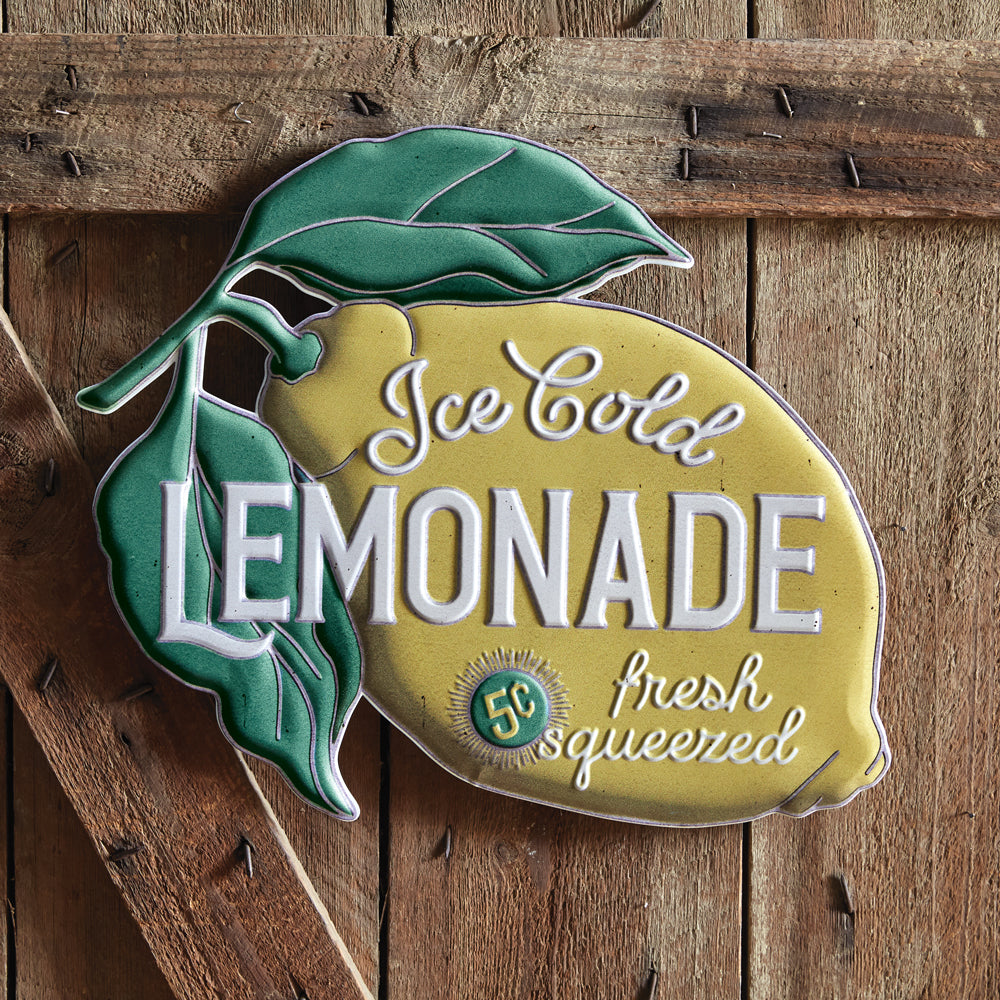 Ice Cold Lemonade Wall Sign - Bombay Mercantile