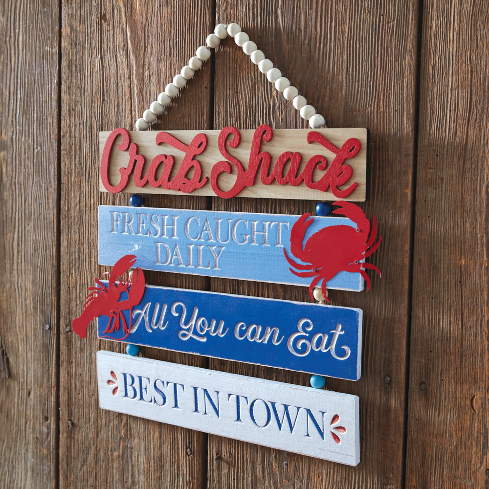 Crab Shack Plank Sign - Bombay Mercantile