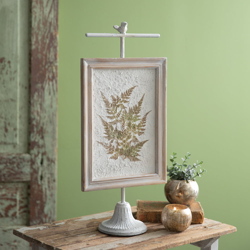 Pressed Botanical Fern on Stand - Bombay Mercantile