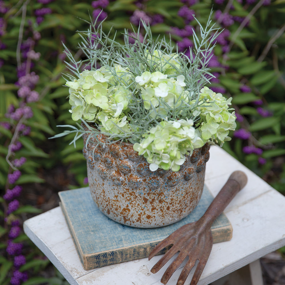 Farmhouse Denim Hobnail Pot - Bombay Mercantile