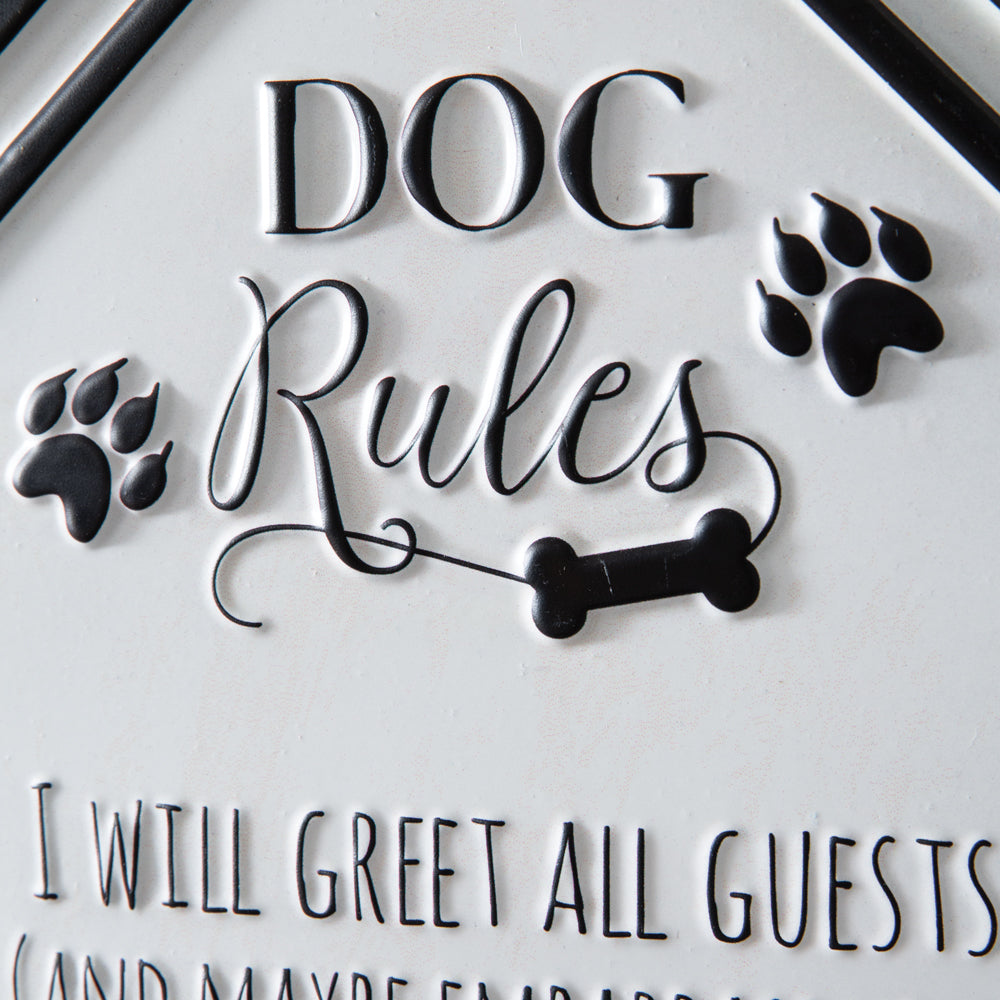 Dog Rules Wall Sign - Bombay Mercantile