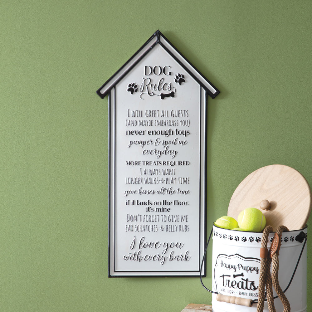 Dog Rules Wall Sign - Bombay Mercantile