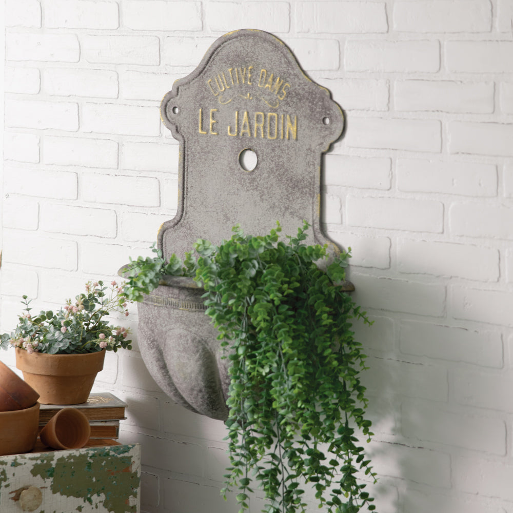 Château Cascade Wall Water Fountain Planter - Bombay Mercantile