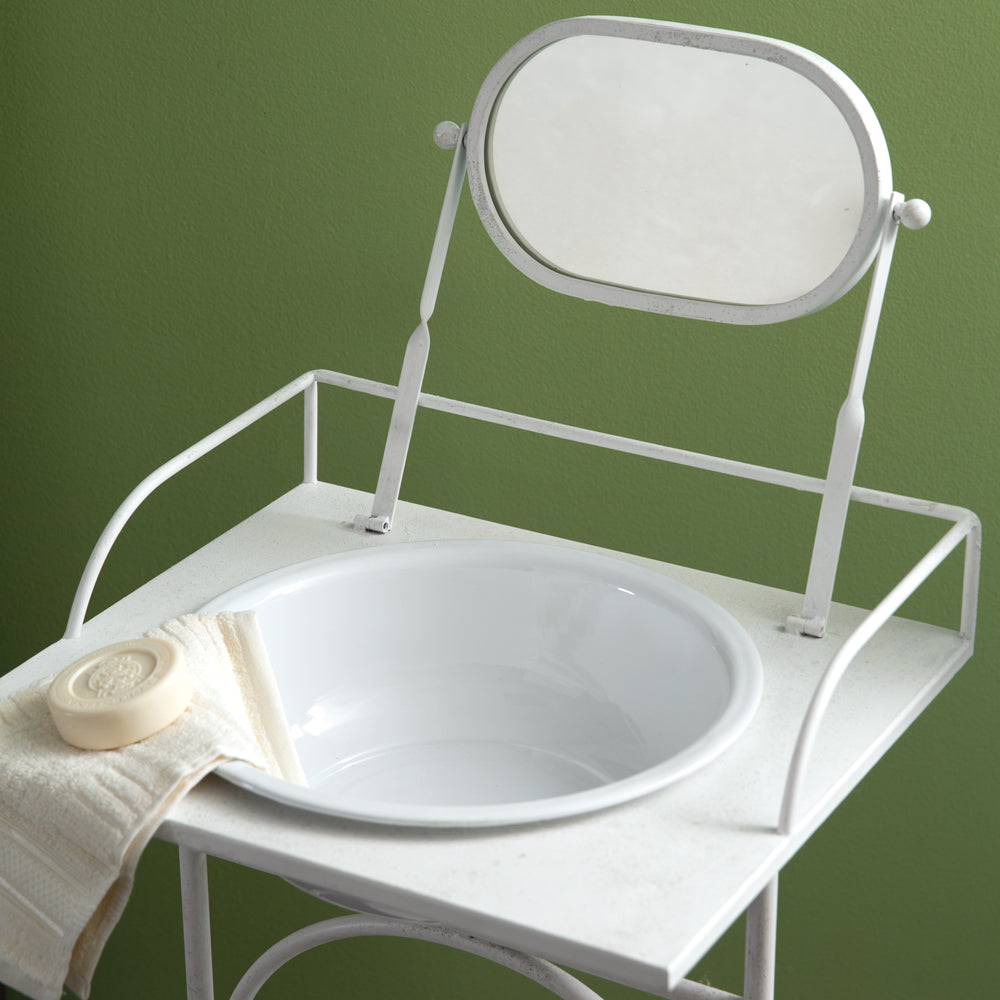 Antiqued Washstand with Mirror - Bombay Mercantile