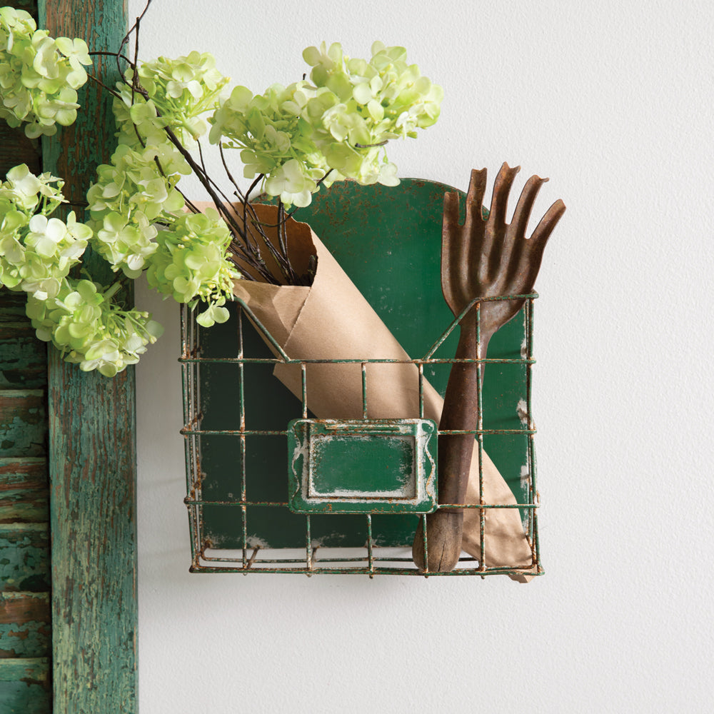 Rustic Green Letter Keeper - Bombay Mercantile