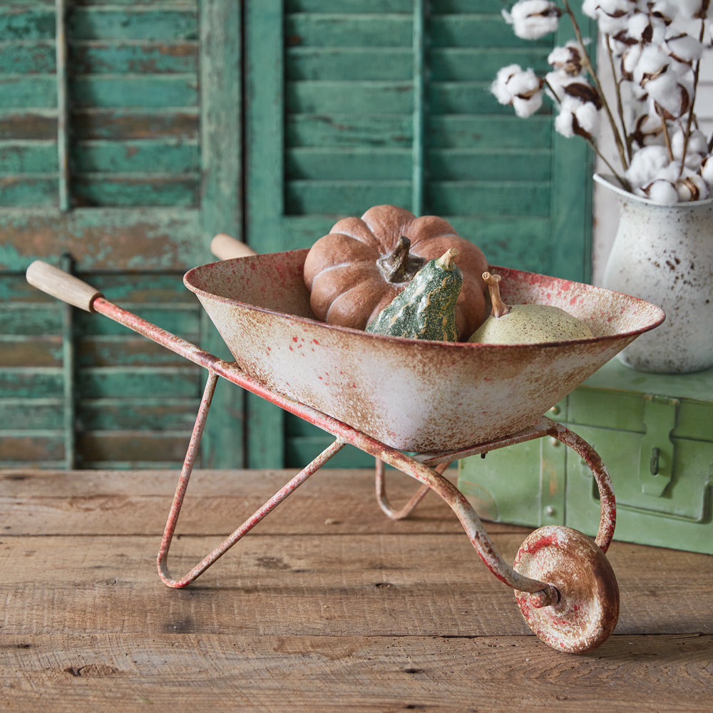 Rusty Harvest Wheelbarrow - Bombay Mercantile
