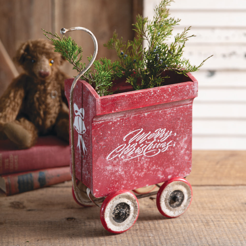 Christmas Pull-A-Long Wagon - Bombay Mercantile