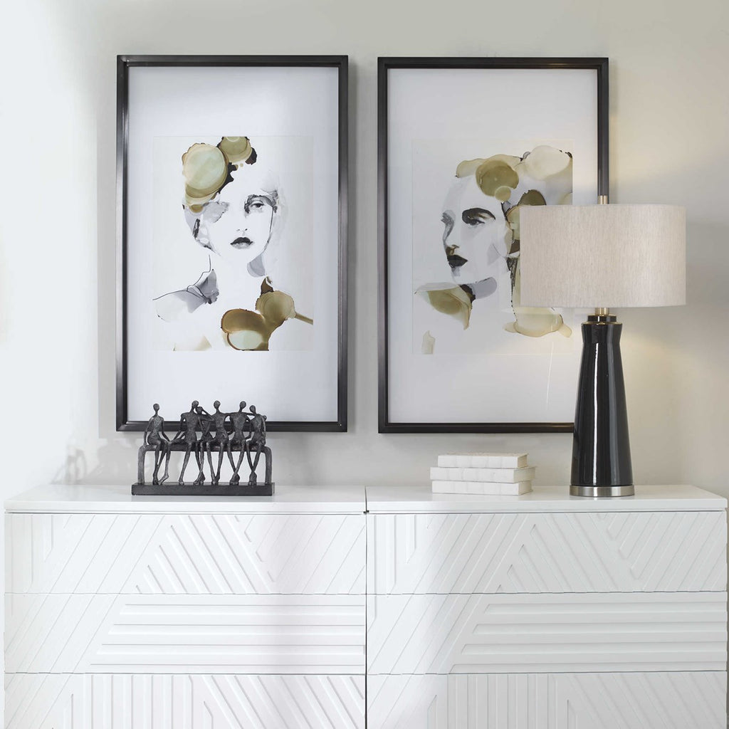 Organic Portrait Framed Prints, Set of 2 - Bombay Mercantile