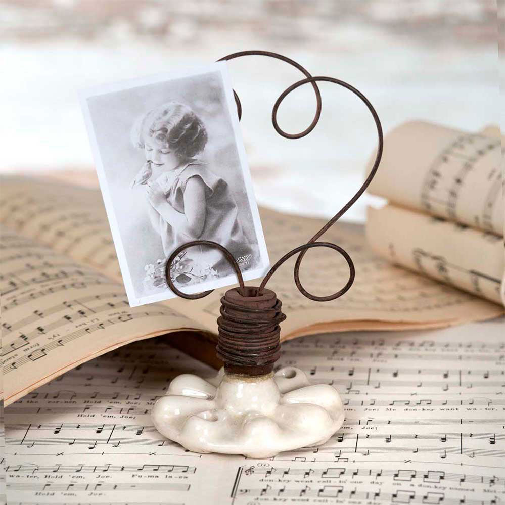 Vintage Drawer Pull Photo Holder - Box of 2 - Bombay Mercantile