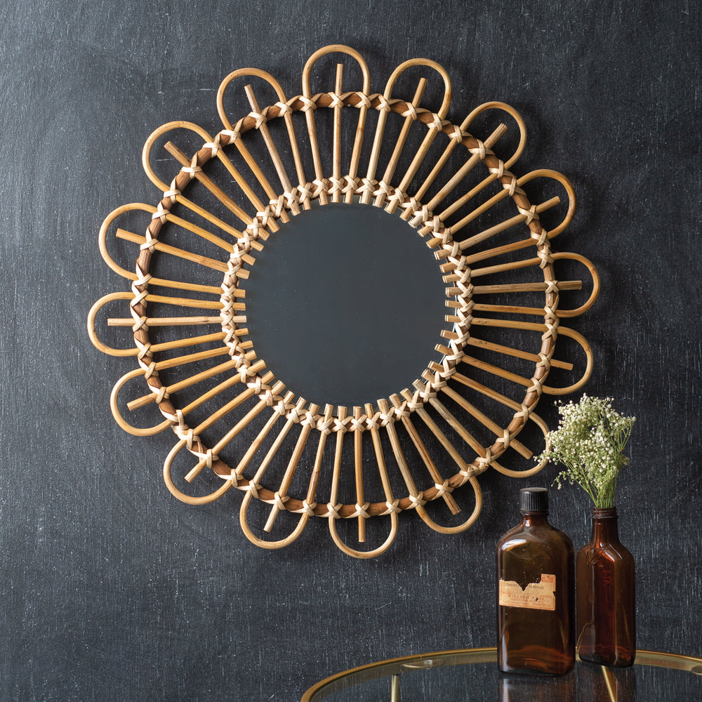 Rattan Wall Mirror - Bombay Mercantile