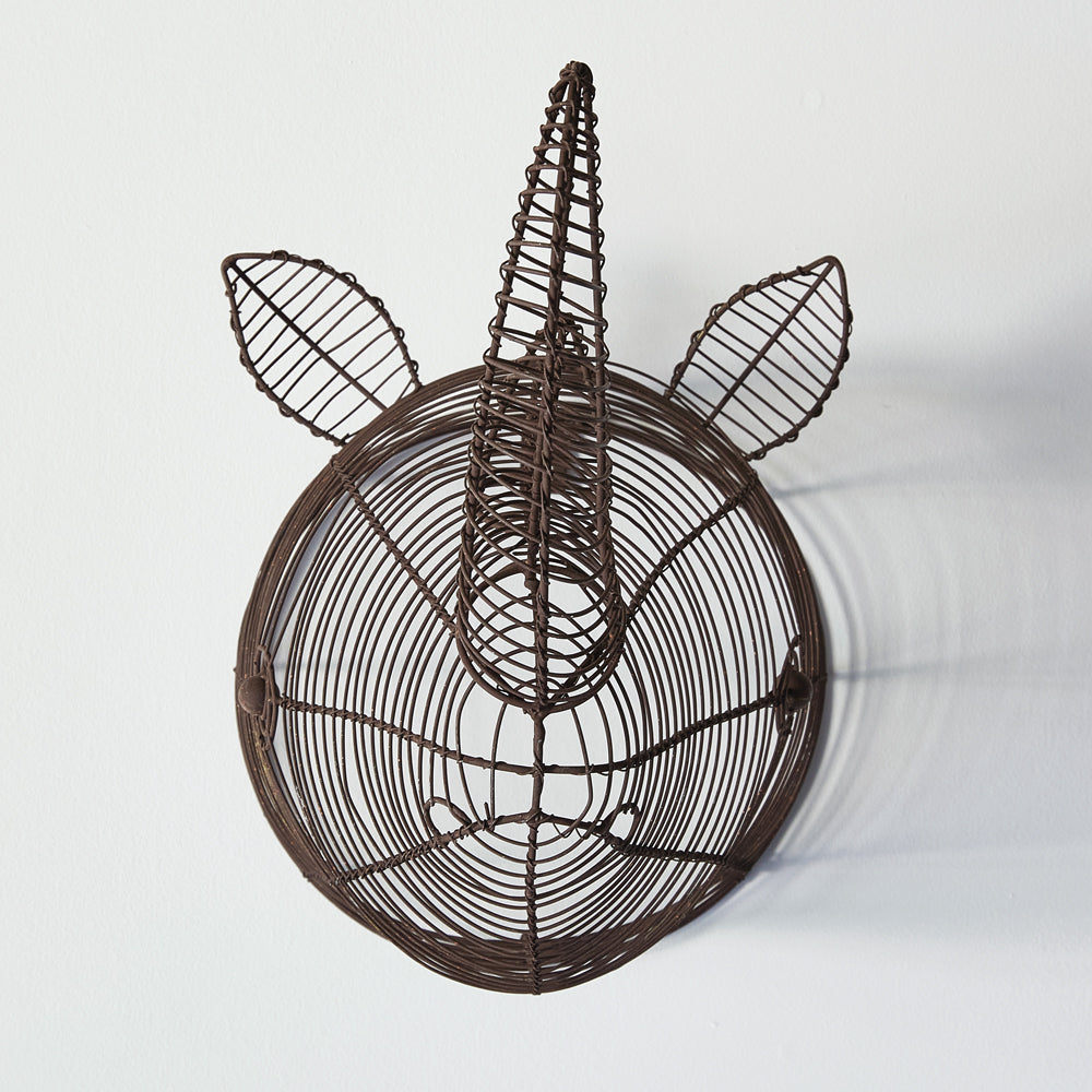 Wire Rhino Wall Mount Head - Bombay Mercantile