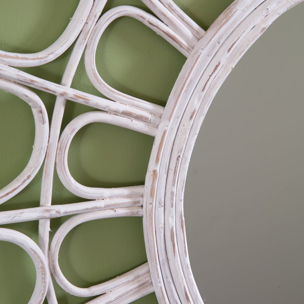Barbados Rattan Mirror - Bombay Mercantile
