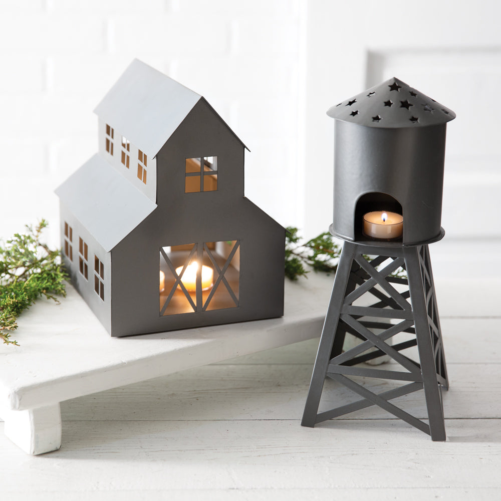 Galvanized Pole Barn Christmas Luminary - Bombay Mercantile