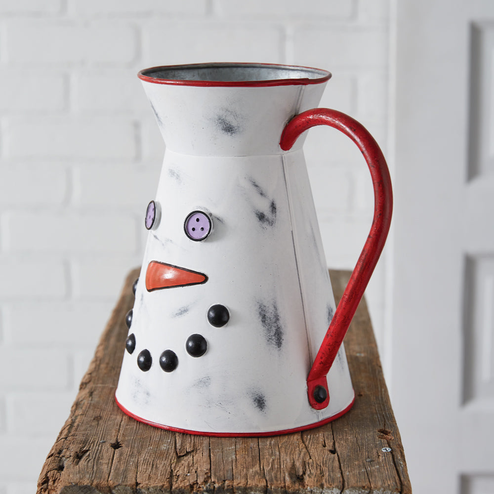 Wintry Snowman Pitcher - Bombay Mercantile