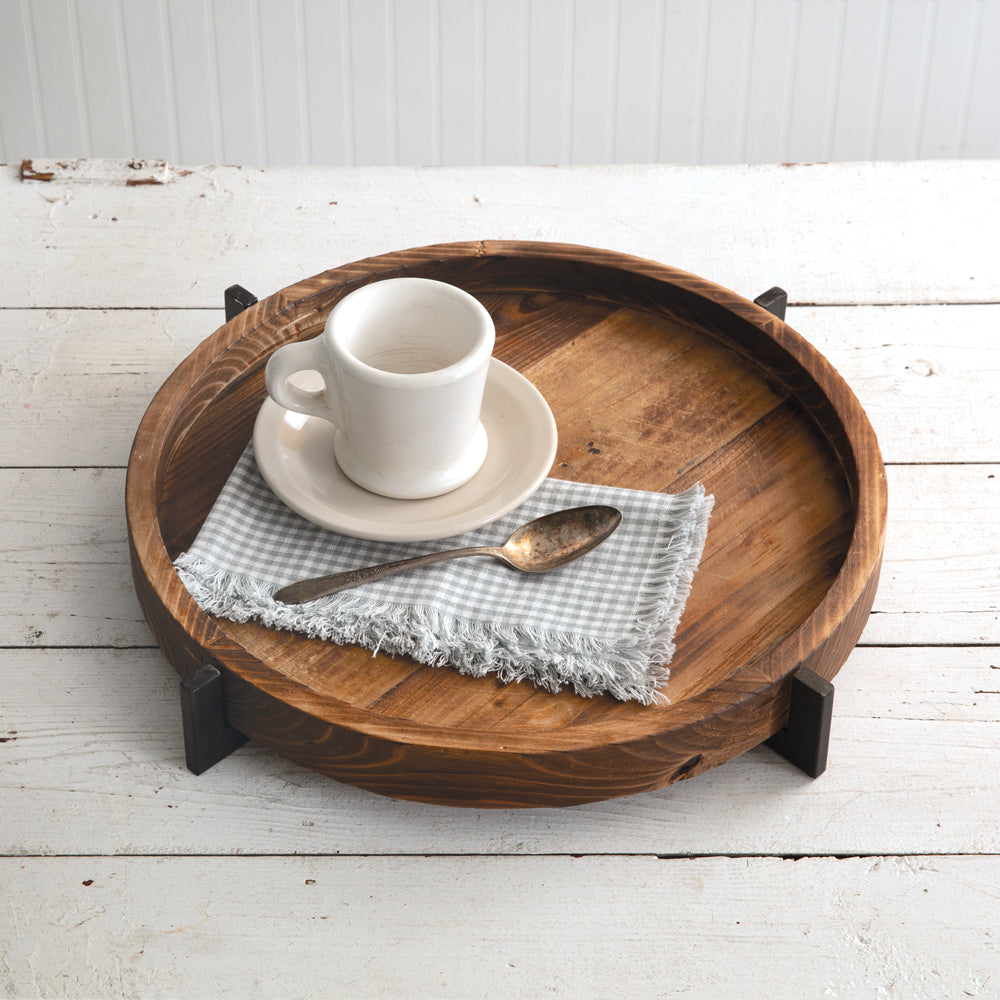 Modern Rustic Wood Tray - Bombay Mercantile
