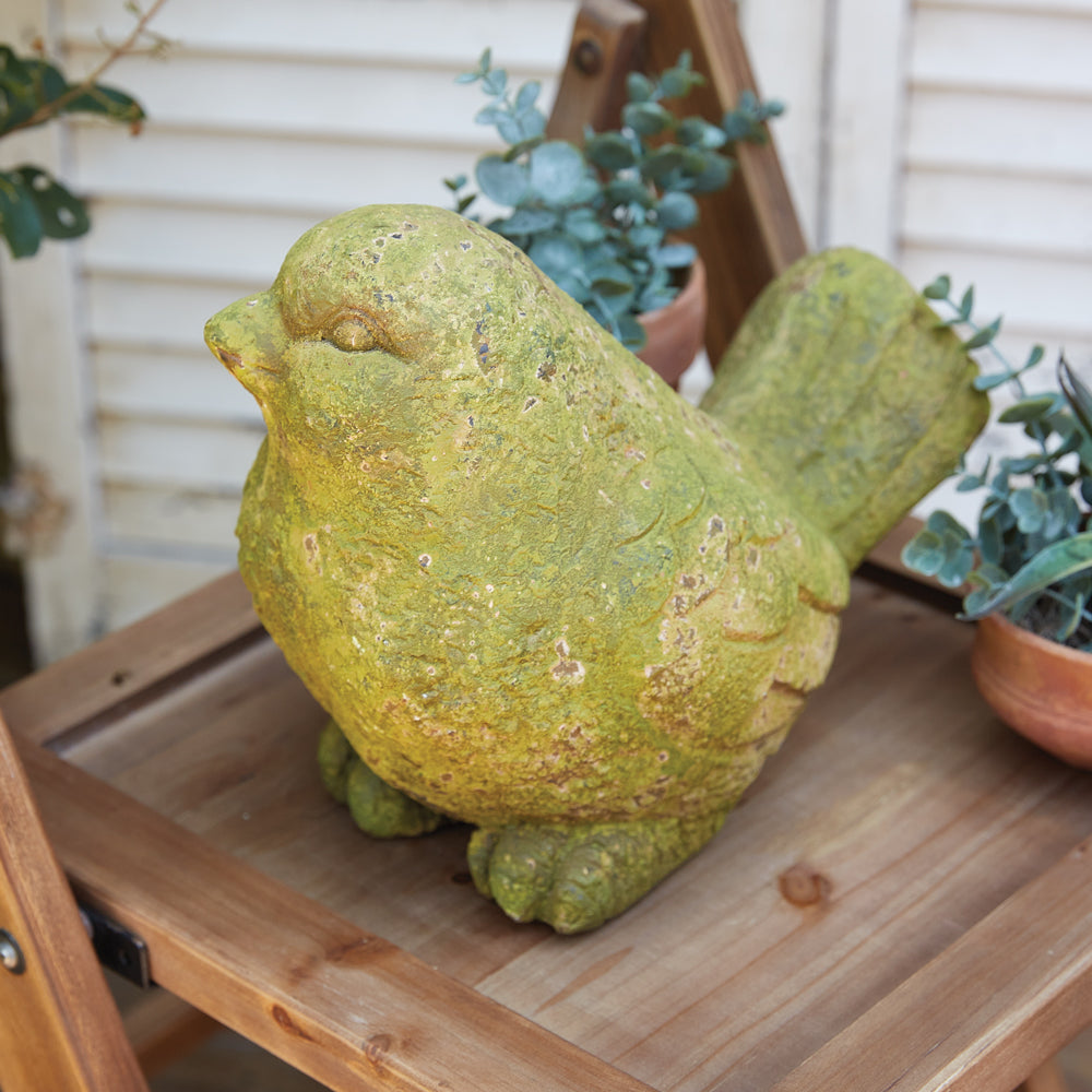 Mossy Sparrow Garden Statue - Box of 6 - Bombay Mercantile
