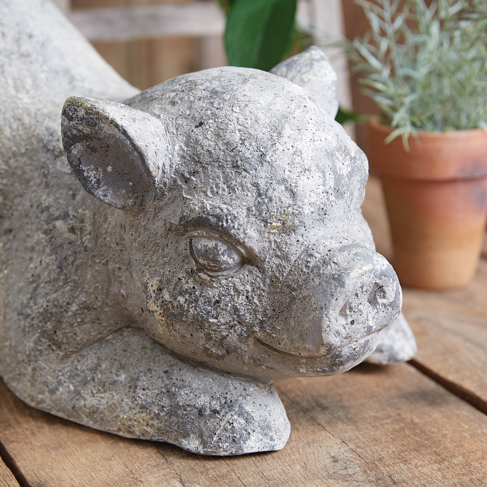 Playful Piglet Garden Statue - Bombay Mercantile