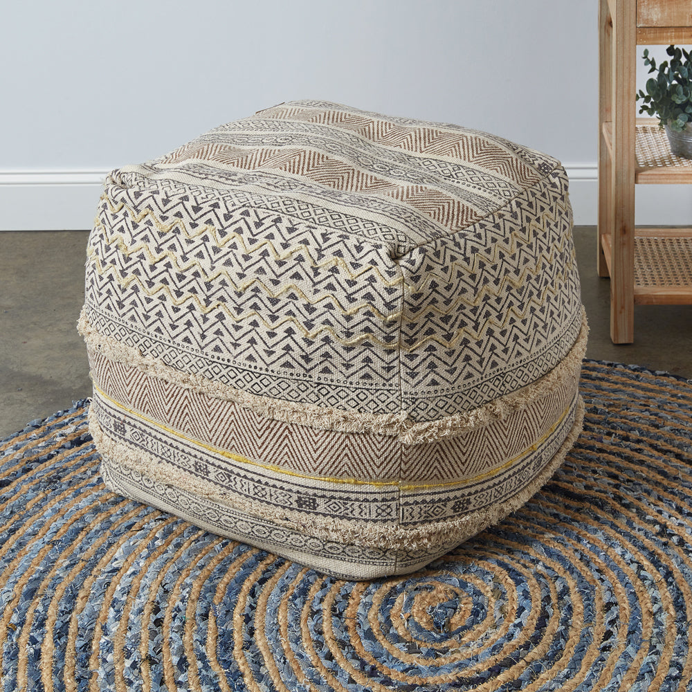 Lina Floor Pouf - Bombay Mercantile