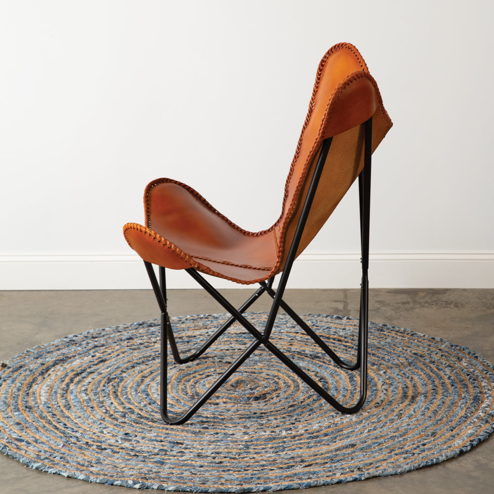 Leather Butterfly Chair - Bombay Mercantile