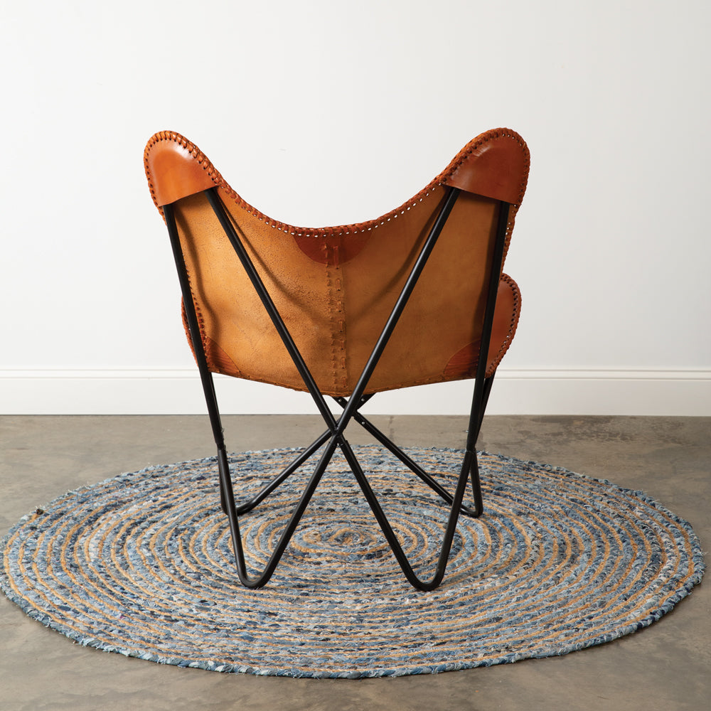 Leather Butterfly Chair - Bombay Mercantile