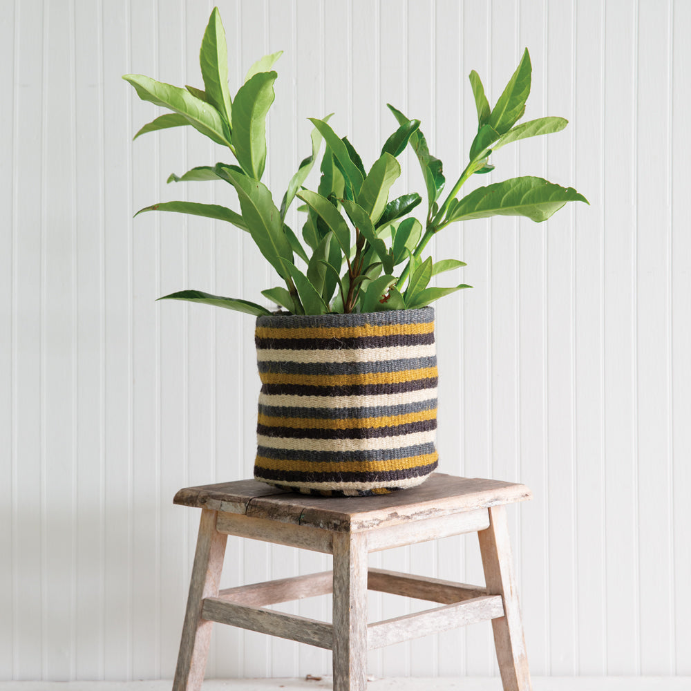 Curacao Striped Storage Planter - Bombay Mercantile