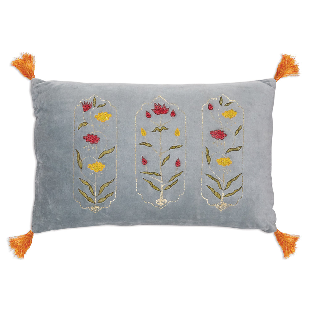 Decorative Velvet Throw Pillow - Bombay Mercantile