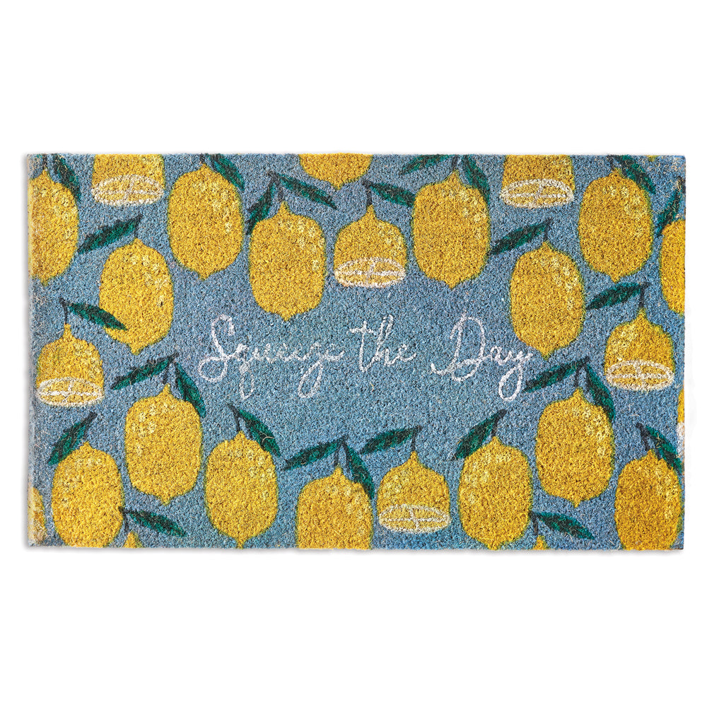 Squeeze The Day Lemons Doormat - Bombay Mercantile