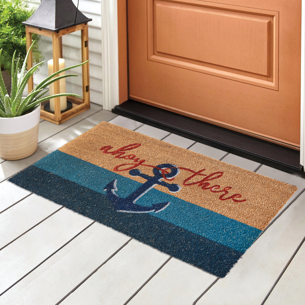 Ahoy There Nautical Doormat - Bombay Mercantile