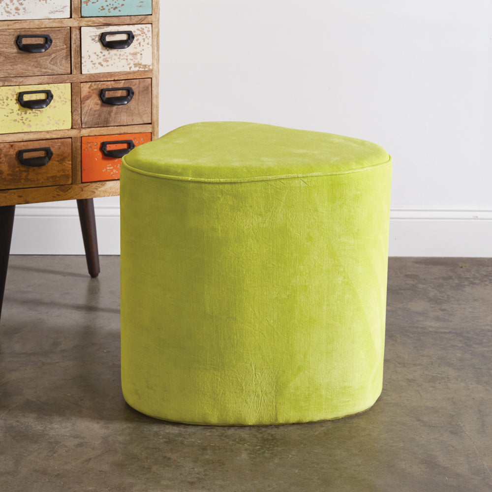 Velvet Ottoman - Bombay Mercantile
