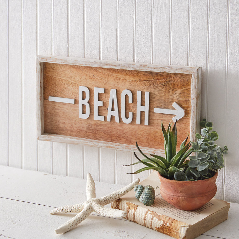 Beach Directional Sign - Bombay Mercantile